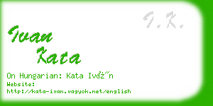 ivan kata business card